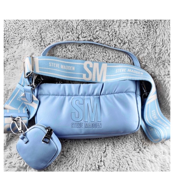 NEW Steve  Madden Blue Glaze BCARMELA Crossbody Bag TikTok Viral - Picture 8 of 10